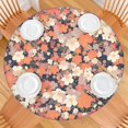 thumbnail image 2 of Pioneer Flower Floral Print Pattern Round Fitted Tablecloth with Elastic Edge,Dining Table Cover Waterproof,Outdoor Round Tablecloth for Camping,Dining,Indoor and Outdoor, 2 of 7