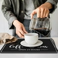 thumbnail image 6 of Coffee bar mat 24" x 16" Coffee mat for countertop Coffee placemats Coffee bar Accessories Coffee Pot mat Hide Stain Rubber Backed Absorbent Dish Drying Mat (Vivid Pattern), 6 of 6