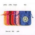 thumbnail image 3 of Drawstrings Bag Fu Word Embroidered Multipurpose Elegant Gift Bags Jewellery Folding Artsy Pouches Wedding Household Red, 3 of 9