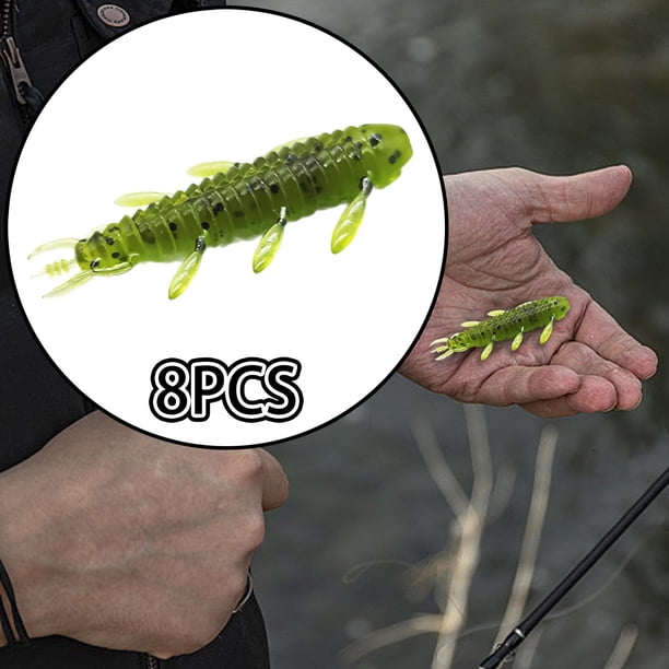 Lot De 10 Leurres Souples En PVC – Vers De Pêche 12 Cm, Coulée Lente, Attractifs, Pour étang