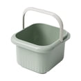 thumbnail image 3 of Baño de pies portátil con asa, bañera de hidromasaje para pies, masaje de pies, spa para pies Verde, 3 of 9