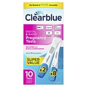 Clearblue Clearblue Pregnancy Test Combo Pack, 10ct - Digital with Smart Countdown & Rapid Detection - Super Value