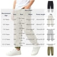thumbnail image 3 of BLVB Boys Fleece Lined Warm Joggers Pants Elastic Waisted Thermal Winter Water Resistant Hiking Cargo Pants(Army Green,9-10 Years), 3 of 9