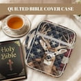 thumbnail image 6 of TSOVTHRID Deer Elk American Flag Print Bible Carrying Case for Women Men, Bible Cover with Portable Handle, Lightweight Quilted Church Bag for Girls Bibles Study Supplies, 6 of 7