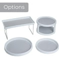 thumbnail image 5 of 2-Tier Lazy Susan Turntable - Set of 6-10 Inch - Non-Slip Lining & Feet - BPA Free - Cupboard, Fridge, Spice, Cabinet, Countertop, Pantry, Storage, Kitchen Organizer - White with Gray, 5 of 7