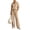 Khaki, variant on Basysin Women Half Zip Pullover Sweatshirt Wide Leg Pants Two Piece Outfit Set Loose Comfort Tracksuit Soft Loungewear Sweatsuit