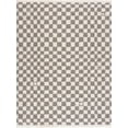thumbnail image 3 of Hauteloom Kieu Contemporary Checkered Fluffy Shag Area Rug - Modern Geometric Soft Carpet Tiles for Living Room, Kids Room, Nursery - Gray, Light Grey, White - 5'3" x 7', 3 of 14