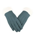 thumbnail image 2 of Winter Gloves Womens Gloves Touchable Screen Lady Winter Suede Gloves Warm Windproof Thick Gloves Full Finger Mittens for Outdoor, 2 of 6