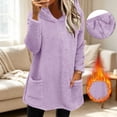 thumbnail image 2 of Meichang Womens Sherpa Fleece Hoodies Winter Soft Warm Fuzzy Pajama Pullovers Long Sleeve Loose Fit Casual Fluffy Hooded Sweatshirt with Pockets Loungewear, 2 of 9