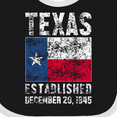 thumbnail image 4 of Inktastic Established December 29, 1845 Texas Flag Boys or Girls Baby Bib, 4 of 4