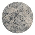 thumbnail image 3 of Unique Loom Oasis Collection Area Rug - Wave (7' Round Gray/Ivory), 3 of 7