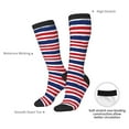 thumbnail image 4 of Naloa USA Colors Stripes Thigh High Socks Extra Long Stretchy Sock Women Over Knee High Opaque Stocking Daily Wear, 4 of 6
