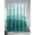 thumbnail image 5 of Teal White Brush Stroke Textured Shower Curtain, Abstract Modern Bathroom Decor Curtains Set with Hooks, Waterproof Fabric Home Accessories， Stall 36 X 72 Inch, 5 of 6