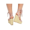 thumbnail image 5 of Womens Espadrilles Wedges Sandals Heels Open Toe Tie Lace Up Platform Ankle Strap Summer Dress Shoes, 5 of 5