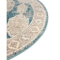 thumbnail image 6 of Unique Loom Lola Collection Area Rug - Bold (5' 2" Round Blue/Cream), 6 of 7