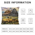 thumbnail image 5 of JRXY Vintage Truck Throw Pillow Covers Spring Farmhouse Mountain Bird Sunflower Natural Lavender Brown Soft Indoor Outdoor Office Chair Bedroom Couch Decor Cushion Cover  White, 5 of 5