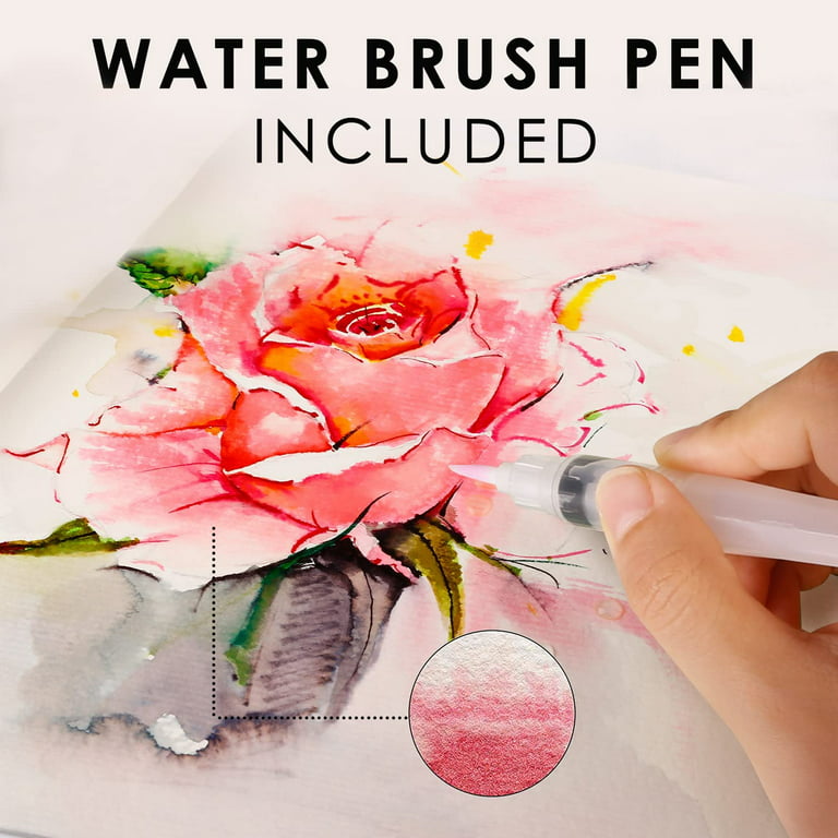 48Pack Watercolor Brush Pens,Watercolor Paint Markers 48 Colors Fine& Brush  Tip Artist Drawing Pens Set 