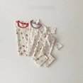 thumbnail image 3 of Ropa de dormir para niña pequeña, traje de Pantalón elástico con estampado Floral de dibujos animados, Jersey, camisa suave, pijamas para niña 2023, 3 of 4