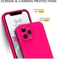 thumbnail image 3 of iPhone 12 Pro Max Case, iPhone 12 Pro Max Liquid Silicone Case with Full Camera Lens Protection Microfiber Lining Protective Phone Cases Cover for iPhone 12 Pro Max 6. 7 inch, Hot Pink, 3 of 8