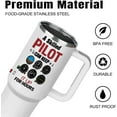 thumbnail image 5 of Pilot Gifts, Pilot Gifts Aviation Men, Aviation Mug for Men, 40oz Aviation Pilot Insulated Coffee Tumbler with Handle, Birthday Retirement Christmas Gift for Pilot Tumbler Mug Cup, 5 of 6