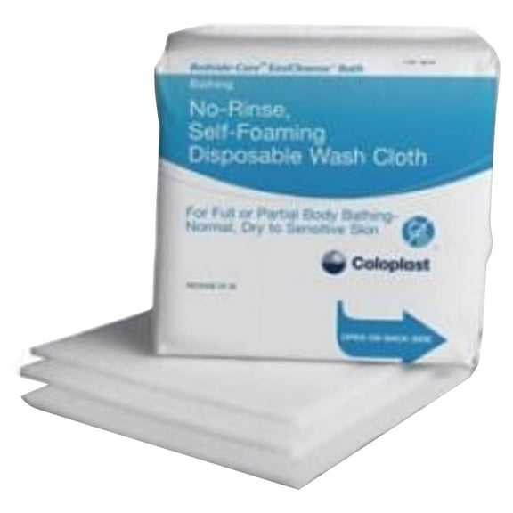 Coloplast Polyurethane Foam Washcloths, White, 30 Count