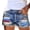 Blue, variant on Durtebeua Shorts for Women Push Up Shorts Zipper High Waist Blue XXL