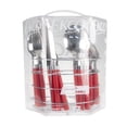 thumbnail image 3 of Juego de Cubiertos EKCO de 17 Piezas Color Rojo Acero inoxidable Porta Cubiertos 46736, 3 of 8