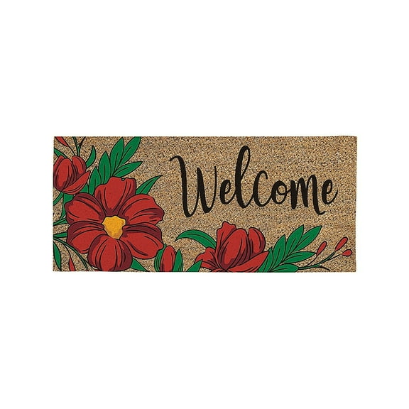 Evergreen Spring Floral Welcome Sassafras Indoor Outdoor Switch Doormat 1'10"x10" Multicolored