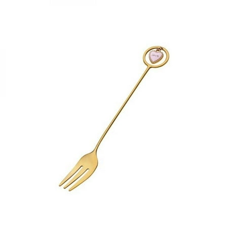 

Dessert Spoons Fork Appetizer for Tea Appetizer Cake Forks Cute Golden Flatware Stainless Steel Tableware Kitchen Supplies