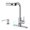 Chrome-Touchless, variant on Waterfall Kitchen Faucet Black Touch On Stainless Steel with Pull Down Sprayer