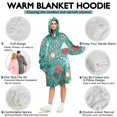 thumbnail image 5 of Wearable Oversized Blanket,Green Christmas Baking Pattern Wearable Blanket Hoodie for Adults,Cozy Hooded Blankets with Super Pockets,Super Warm Fuzzy Pullover for Women & Men, 5 of 6