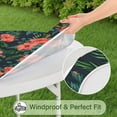 thumbnail image 5 of Pioneer Flower Floral Print Pattern Round Fitted Tablecloth with Elastic Edge,Dining Table Cover Waterproof,Outdoor Round Tablecloth for Camping,Dining,Indoor and Outdoor, 5 of 7