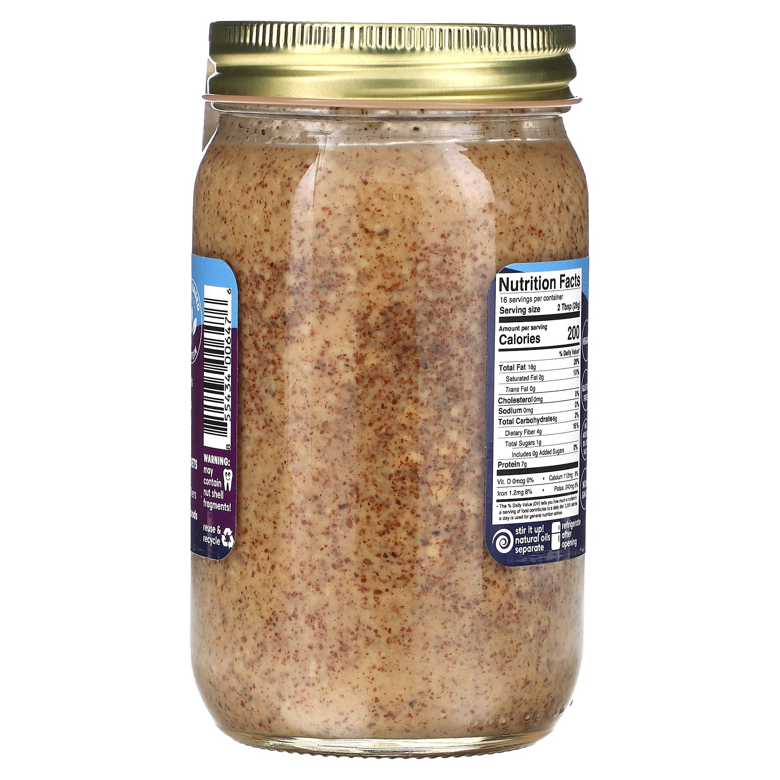 Wilderness Poets Organic Raw Almond Butter, 16 oz (453 g)
