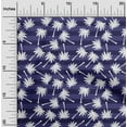 thumbnail image 2 of oneOone Cotton Silk Dark Blue Fabric Leaf With Stripes Craft Projects Decor Fabric Printed By The Yard 42 Inch Wide, 2 of 5