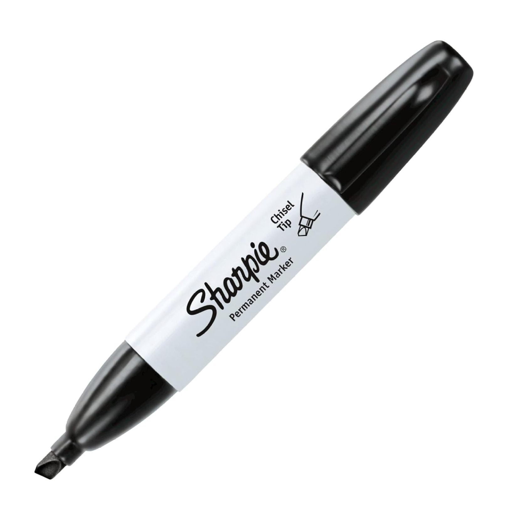 Permanent Markers, Chisel Tip, Black, 36 Count