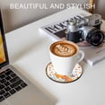 thumbnail image 6 of Fall Maple Leaf Coasters Set of 4, Absorbent Coasters for Drinks, Thanksgiving Orange White Pumpkin Plaid Coaster for Desk Coffee Table Protection, Home Decor House Warming Gifts 4", 6 of 8