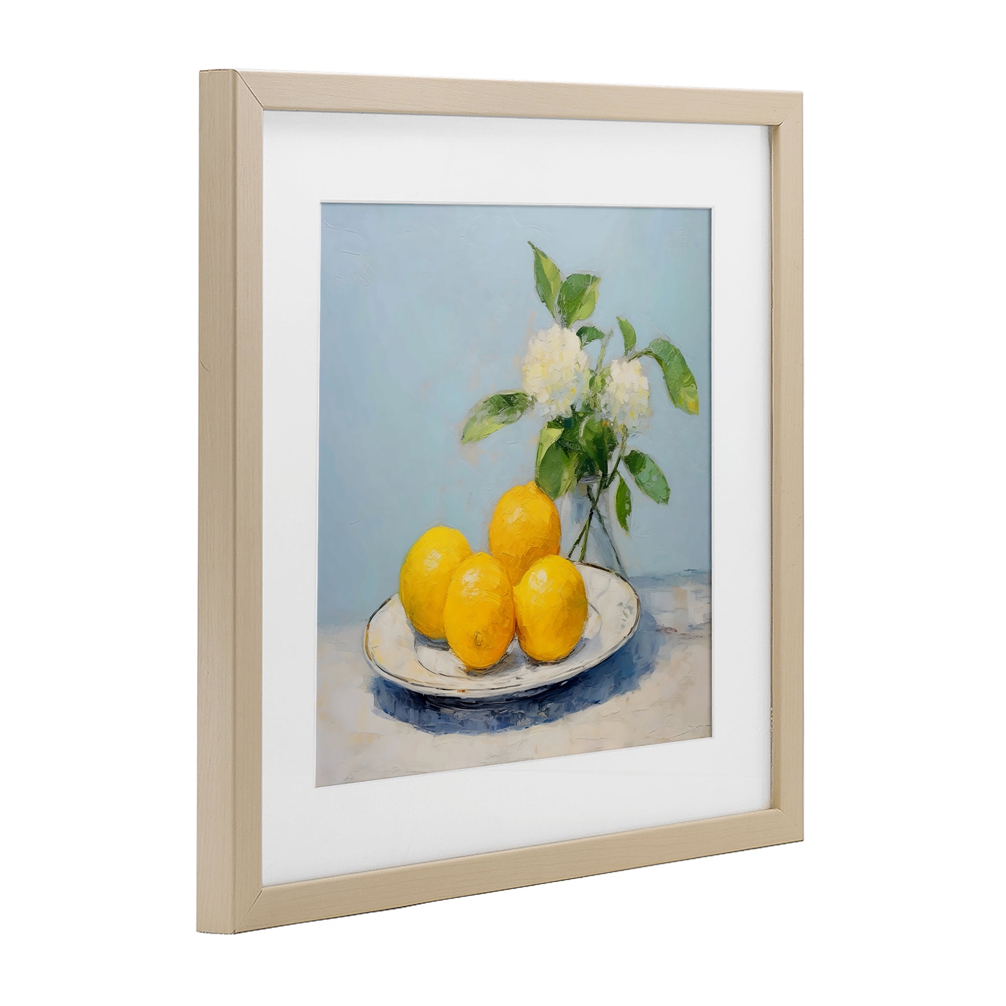 Stupell Industries Vase of Flowers and Lemons Birch Framed Print Under Glass, design by Creative Studio