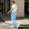 thumbnail image 5 of Men Casual Jogger Sweatpants Elastic Drawstring Waist Straight Leg Soft Breathable Athletic Workout Pants With Side Pockets 4XL, 5 of 8