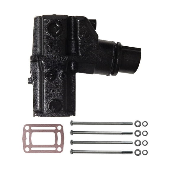 11.3 Inch Tall Cast Iron Exhaust Manifold Riser/ Elbow Compatible With VOLVO PENTA 4.3L, 5.0L, 5.7L 3862627 11.3" by FASWORX