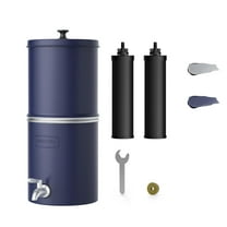 Waterdrop 2.25G Gravity Water Filter System with 2 Carbon Filters and Metal Spigot, NSF/ANSI 42&371 Standard, Reduces 99% of Chlorine and Lead for Home, Camping, Emergencies, King Tank, WD-TK-AP