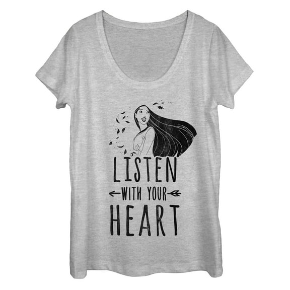 Women's Pocahontas Listen Wind  Scoop Neck Athletic Heather 2X Large