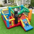 thumbnail image 2 of OLAKIDS Inflatable Bounce House, Kids Candyland Pink Jumping Castle with Slide Ball Pit Basketball Rim, Indoor Outdoor Inflatable Obstacle Course with 680W Blower 50PCS Ocean Balls Carry Bag, 2 of 9