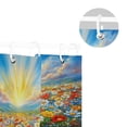 thumbnail image 5 of Vibrant Garden 72x72 Waterproof Shower Curtain Liners Durable Metal C-Hooks Fade-Proof Thermal Print Anti-Splash, 5 of 5