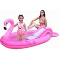thumbnail image 2 of Pool Central 83" Inflatable Pink Flamingo Kiddie Pool with Sprayer, 2 of 7