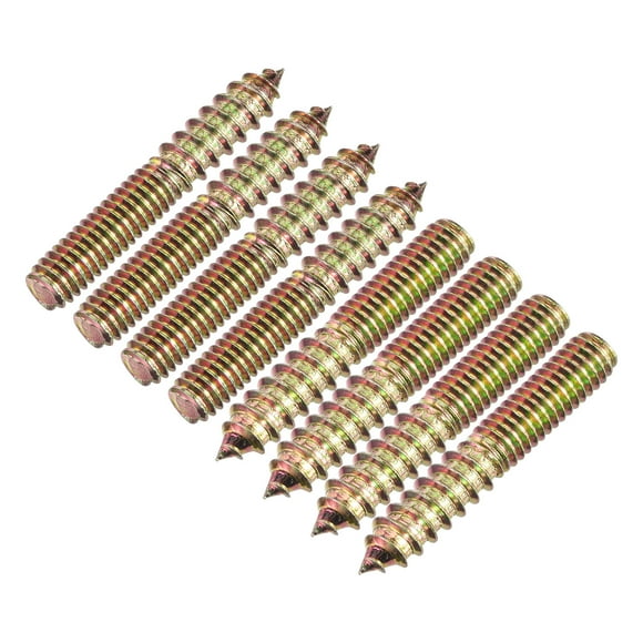 Unique Bargains 5/16-18x2' Hanger Bolts, 8 Pack Double Ended Screws Wood Dowel Screws