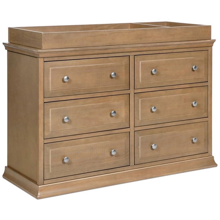 davinci signature 6 drawer double dresser fog grey DaVinci Signature 6-Drawer Double Dresser, White