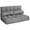 Grey, variant on Giantex Foldable Floor Sofa, 6-Position Adjustable Lounge Couch w/2 Pillows, Modern Mattress Video Gaming Lazy Man Suede Floor Seating Sofa for Bedroom, Living Room, Black