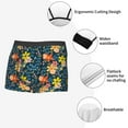 thumbnail image 6 of Balery Blue Floral Men's Boxer Briefs, Soft and Breathable Cotton Underwear with nylon Waistband-Large, 6 of 9