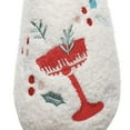 thumbnail image 6 of Rokment Christmas Slippers for Women Men Funny Cute Xmas Wine Bottle Matching Cozy Indoor Fuzzy House Shoes Winter Warm Memory Foam Bedroom Slip on White Size 7.5, 6 of 7