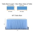 thumbnail image 2 of Dragonus Wedding Table Skirt Party Home Decor Table Skirt Wedding Party Tableware Cloth Baby Shower Birthday Banquet Party, 2 of 4